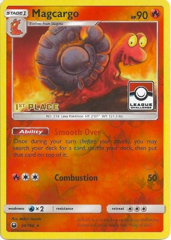 Image for Magcargo - 24/168 (League Challenge) [1st Place] (024/168) (PR) - Pokemon