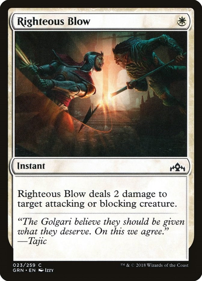 Image for Righteous Blow (23) (GRN) - Magic: The Gathering