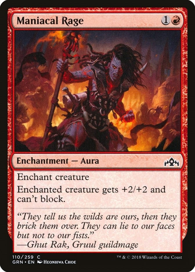 Image for Maniacal Rage (110) (GRN) - Magic: The Gathering