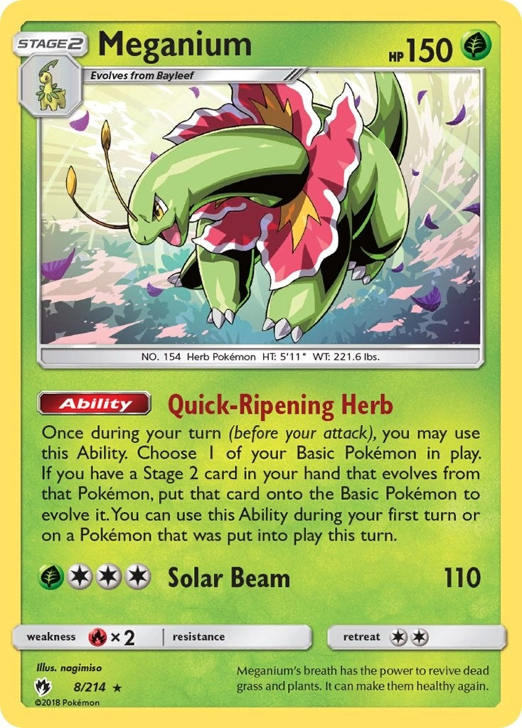 Image for Meganium (8/214) (SM8) - Pokemon