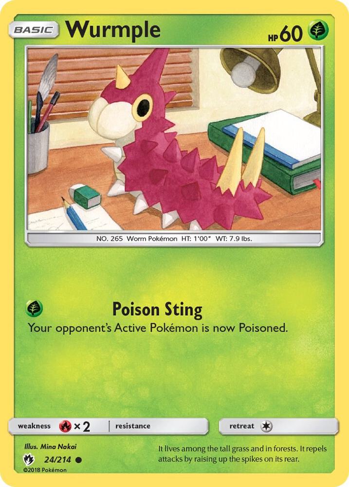 Image for Wurmple (24) (24/214) (SM8) - Pokemon