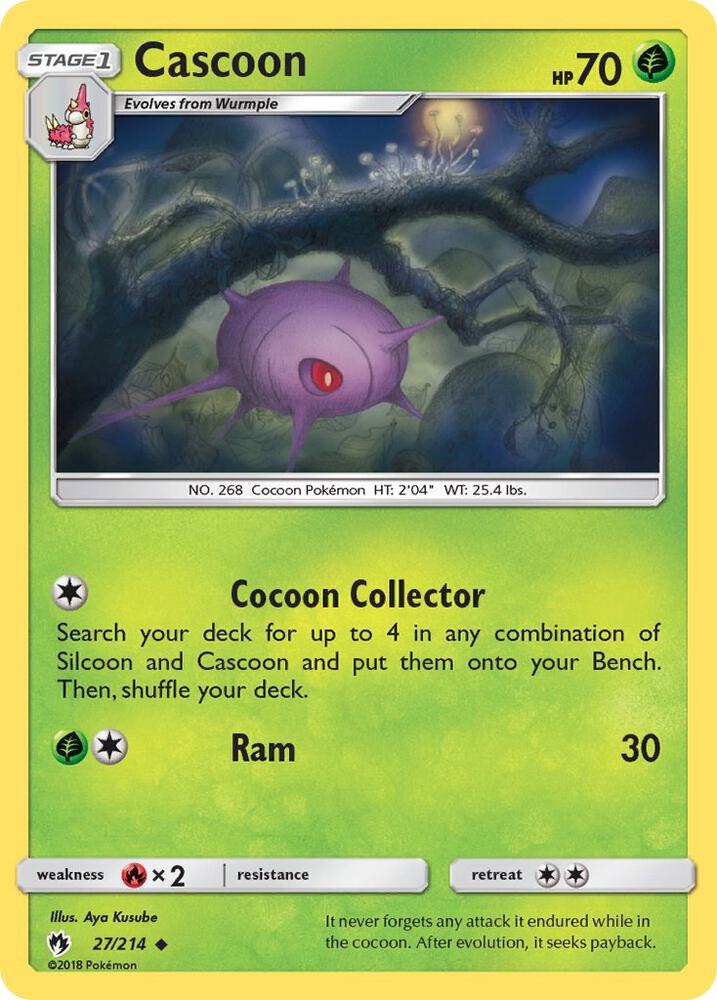 Image for Cascoon (27/214) (SM8) - Pokemon