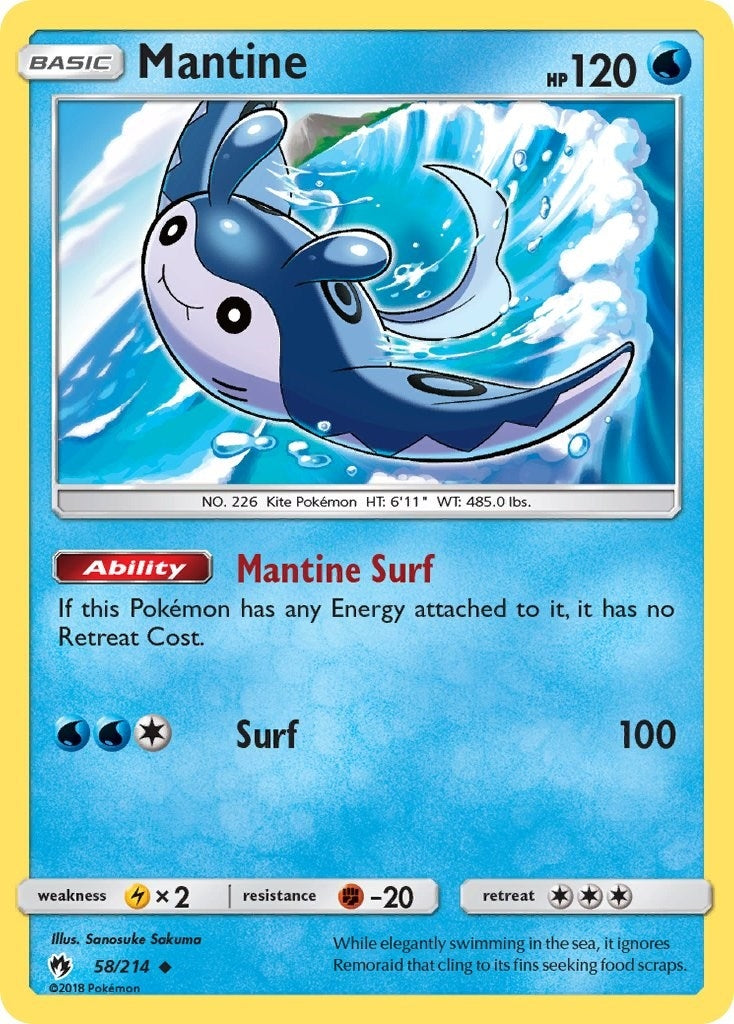 Image for Mantine (58/214) (SM8) - Pokemon