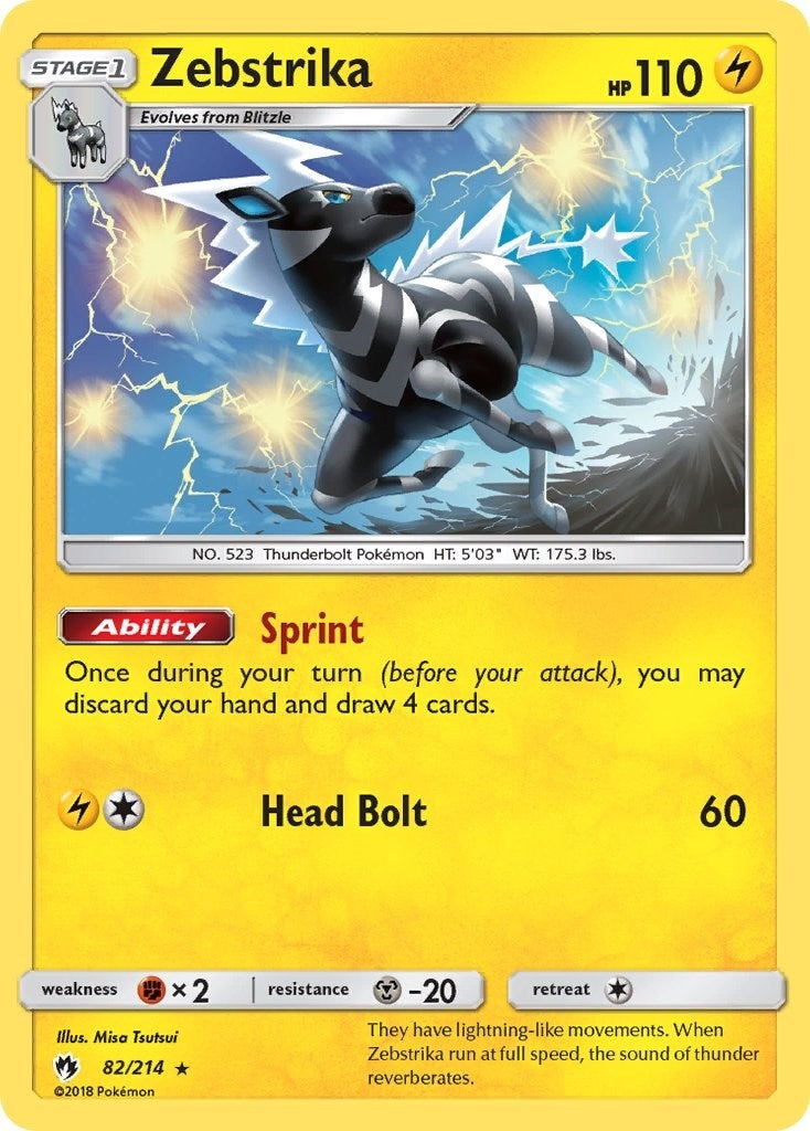 Image for Zebstrika (82/214) (SM8) - Pokemon