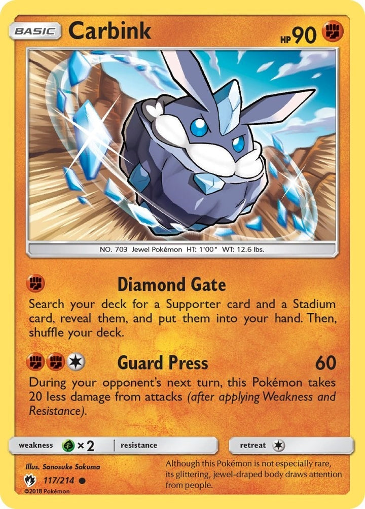 Image for Carbink (117) (117/214) (SM8) - Pokemon