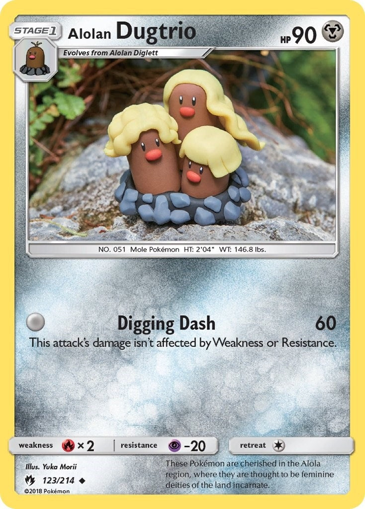 Image for Alolan Dugtrio (123/214) (SM8) - Pokemon