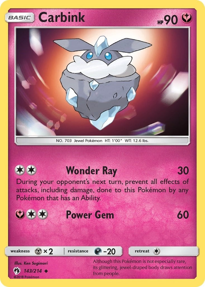 Image for Carbink (143) (143/214) (SM8) - Pokemon