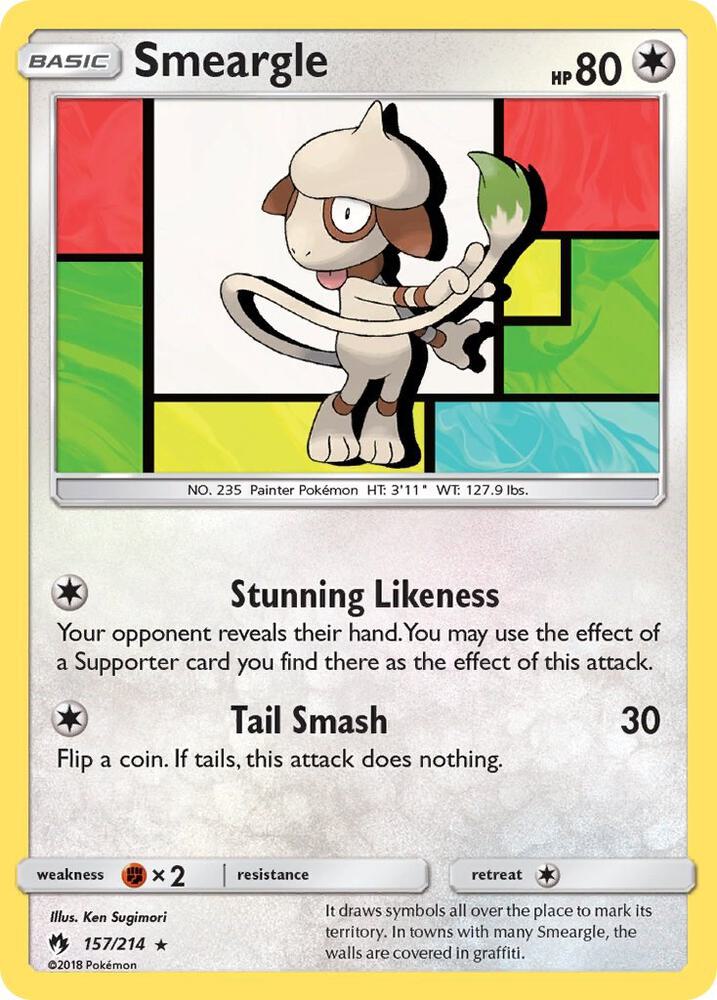 Image for Smeargle (157/214) (SM8) - Pokemon