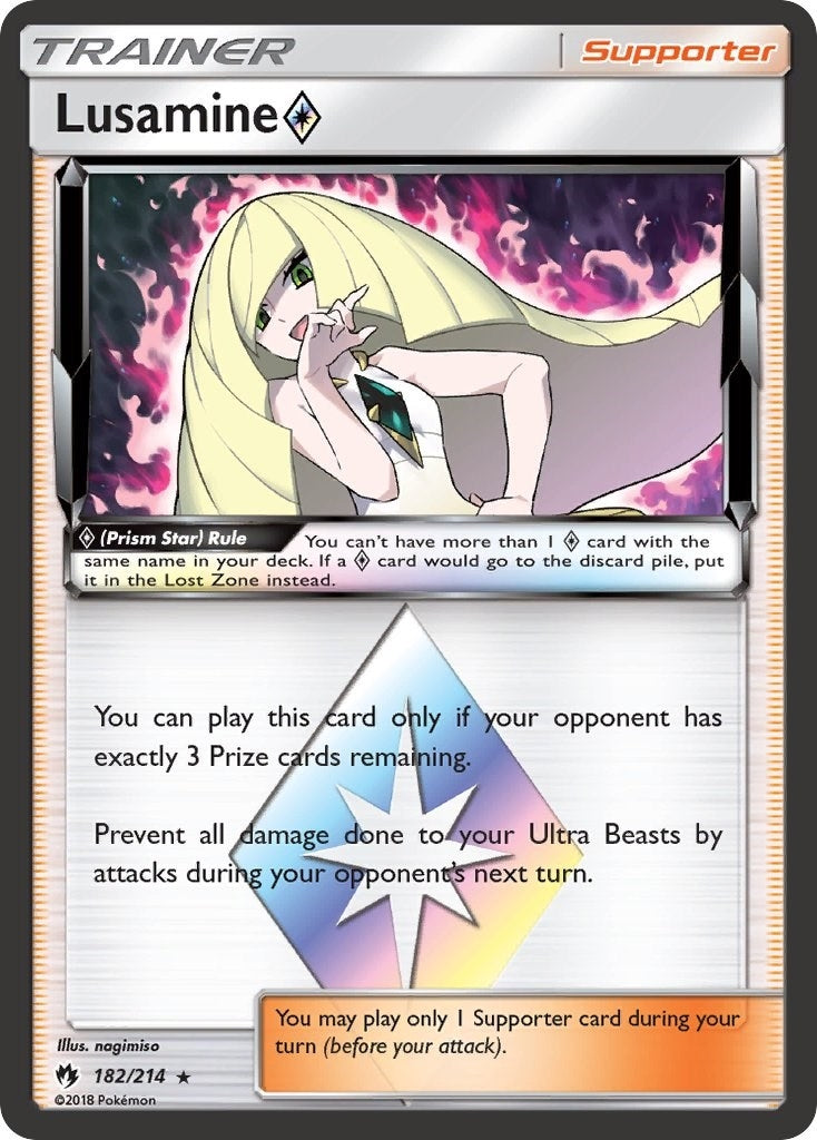 Image for Lusamine Prism Star (182/214) (SM8) - Pokemon