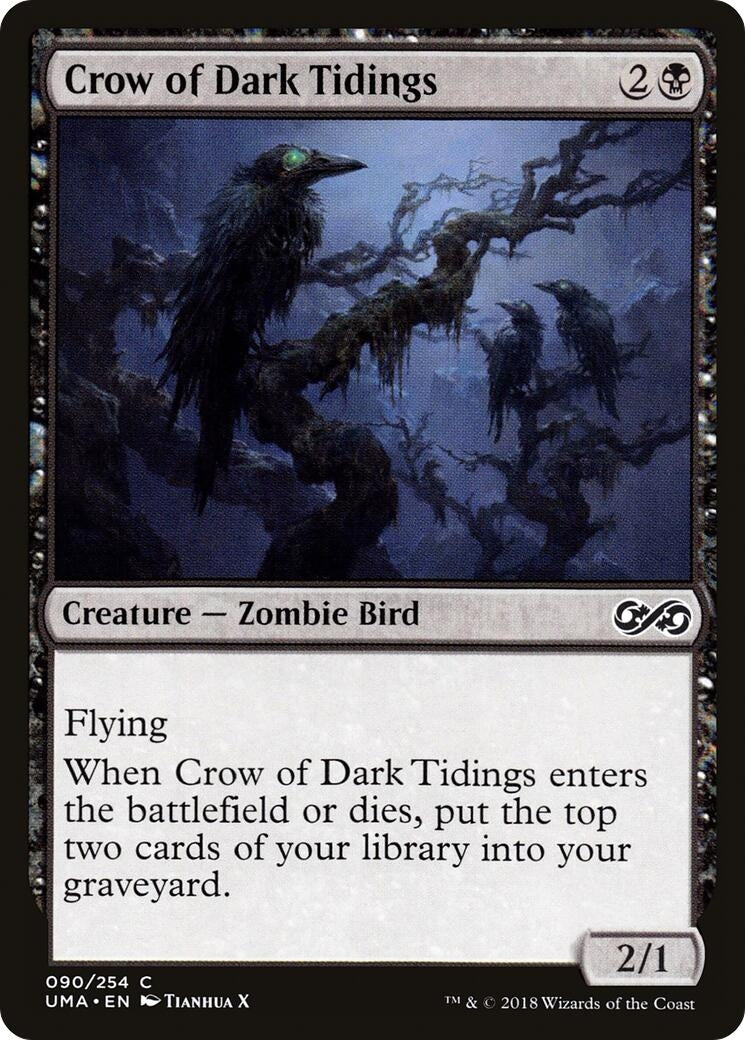 Image for Crow of Dark Tidings (90) (UMA) - Magic: The Gathering