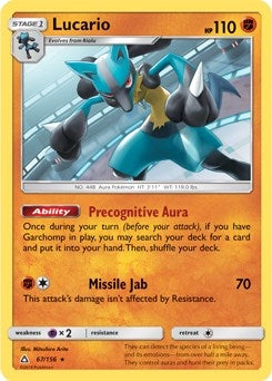 Image for Lucario - 67/156 (SM Ultra Prism) (067/156) (PR) - Pokemon