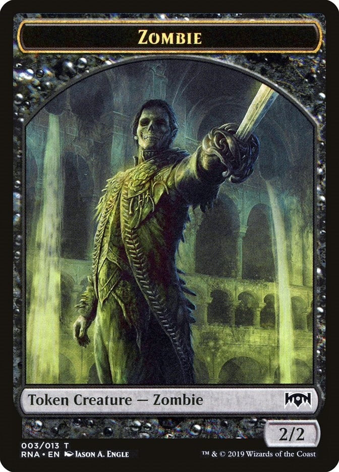Image for Zombie Token (3) - Magic: The Gathering