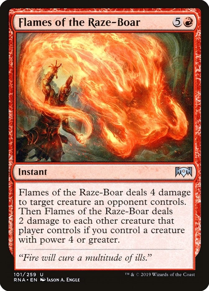 Image for Flames of the Raze-Boar (101) - Magic: The Gathering