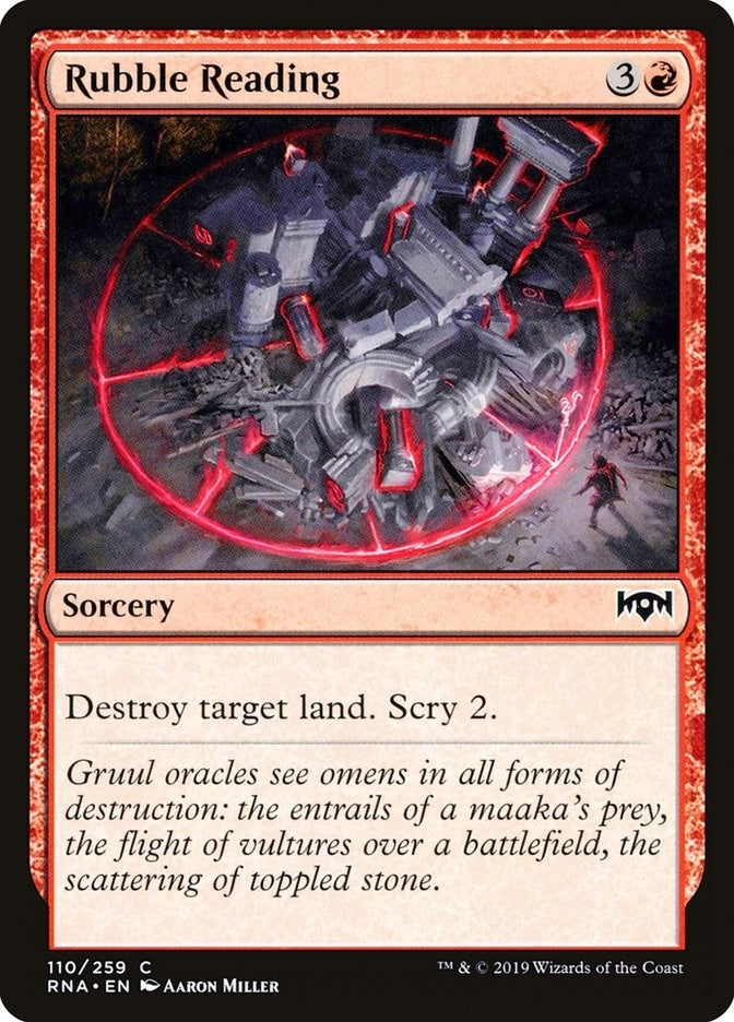 Image for Rubble Reading (110) (RNA) - Magic: The Gathering