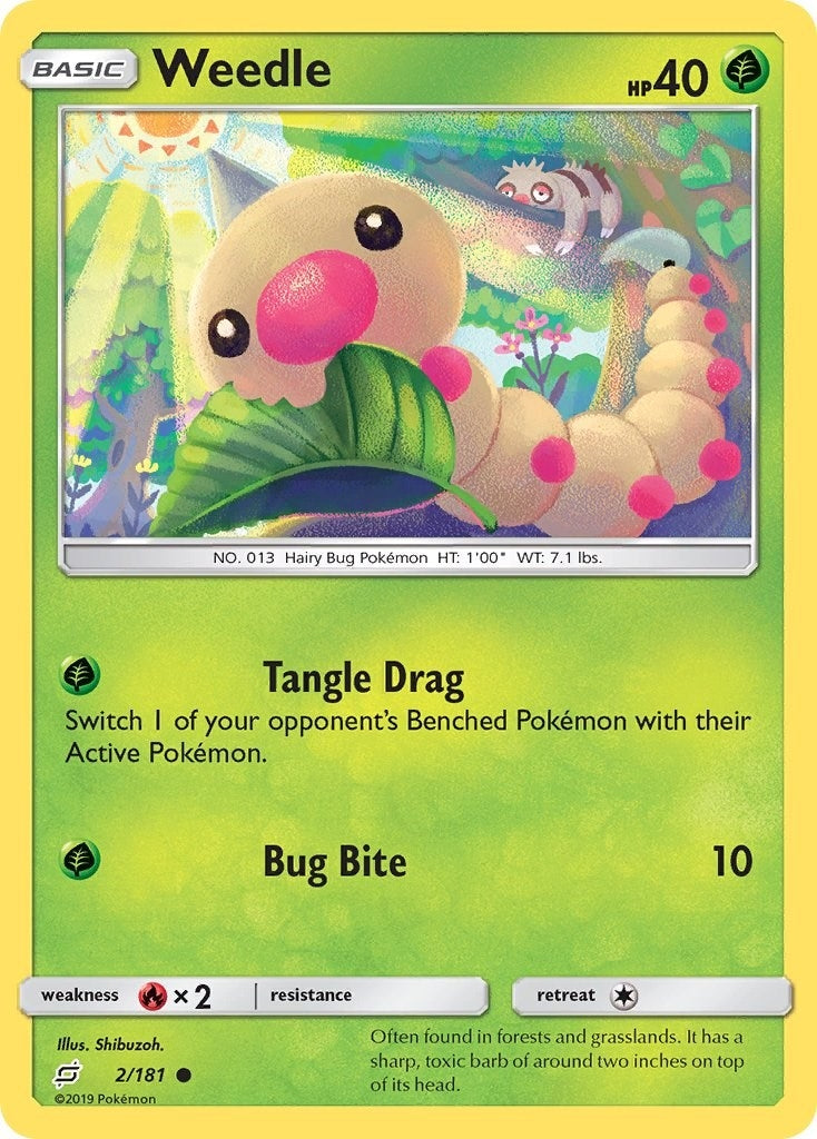 Image for Weedle (2) (2/181) (SM9) - Pokemon