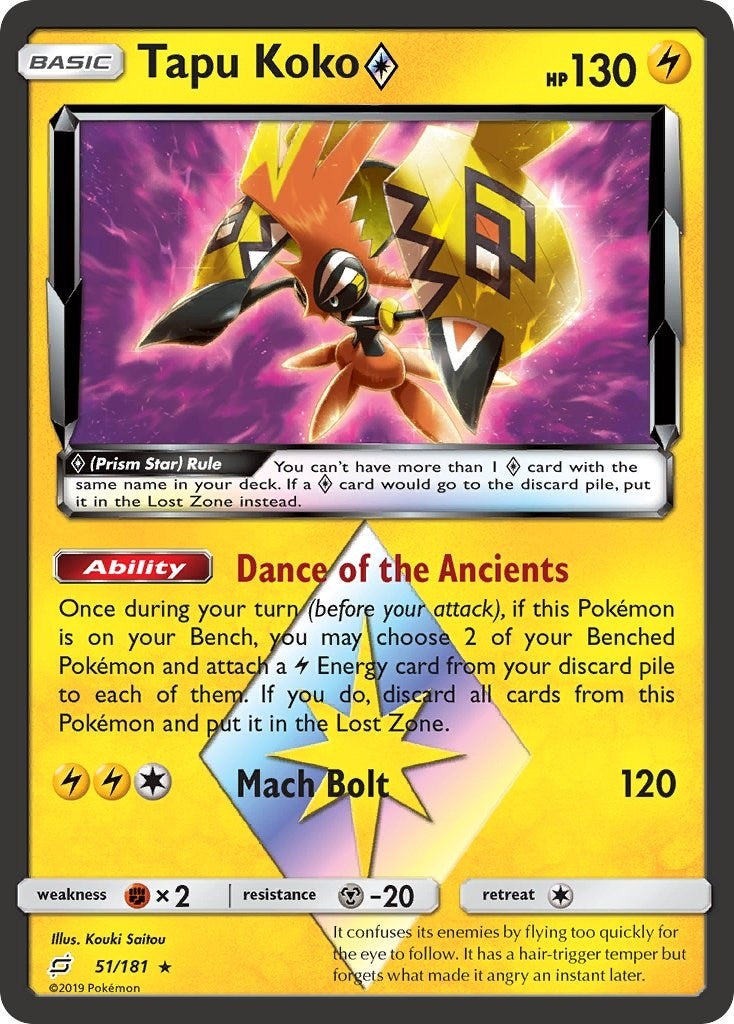 Image for Tapu Koko Prism Star (51/181) (SM9) - Pokemon