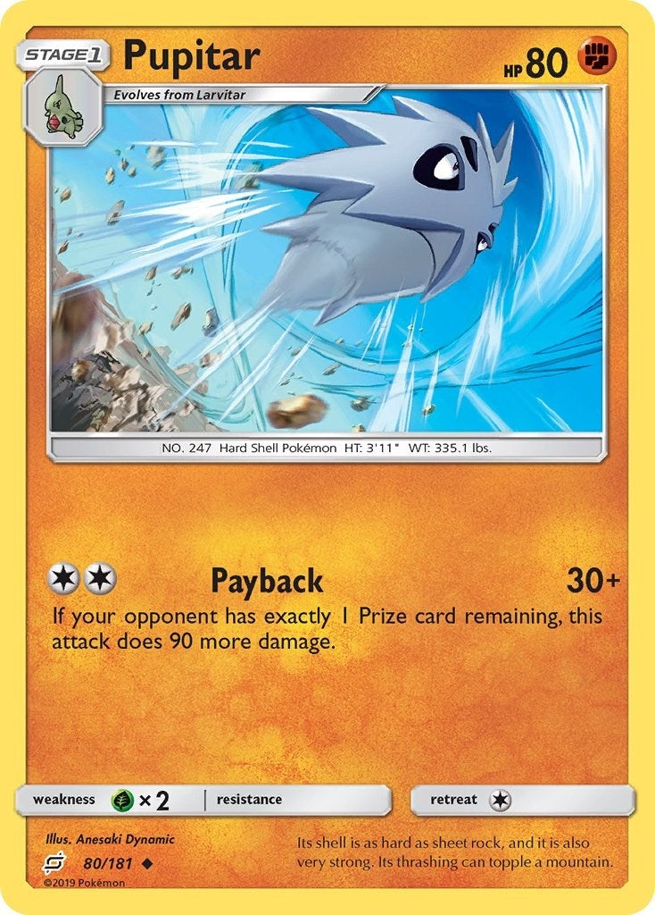 Image for Pupitar (80/181) (SM9) - Pokemon