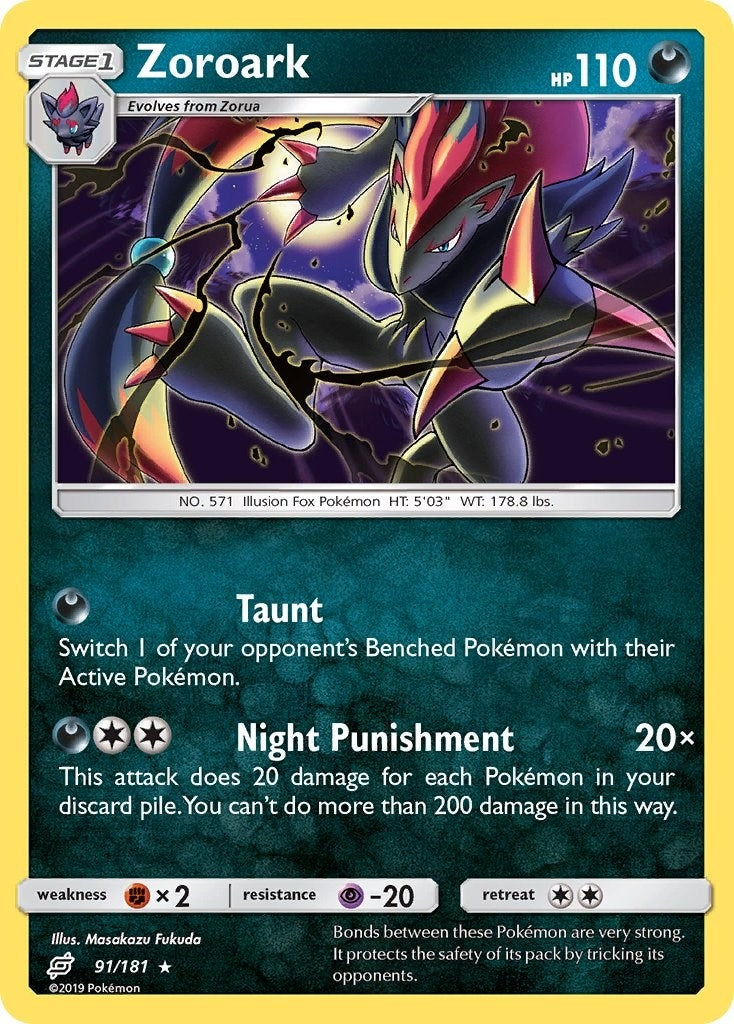 Image for Zoroark (91/181) (SM9) - Pokemon