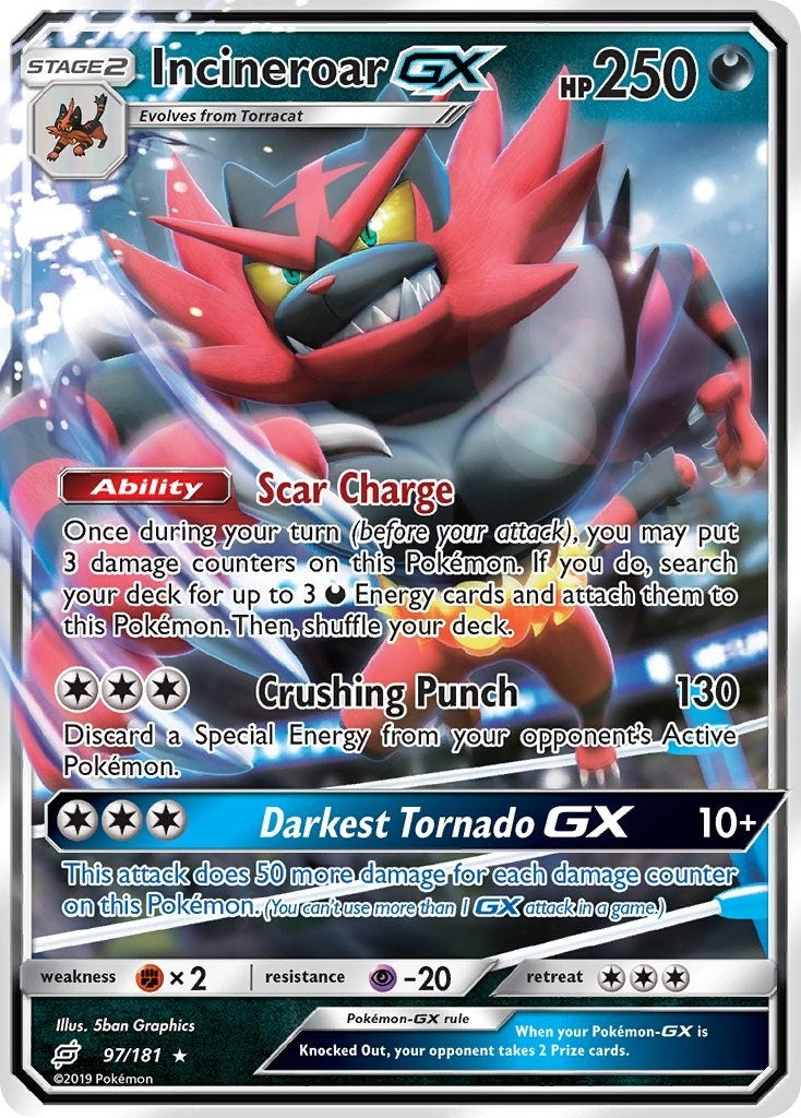 Image for Incineroar GX (97/181) (SM9) - Pokemon