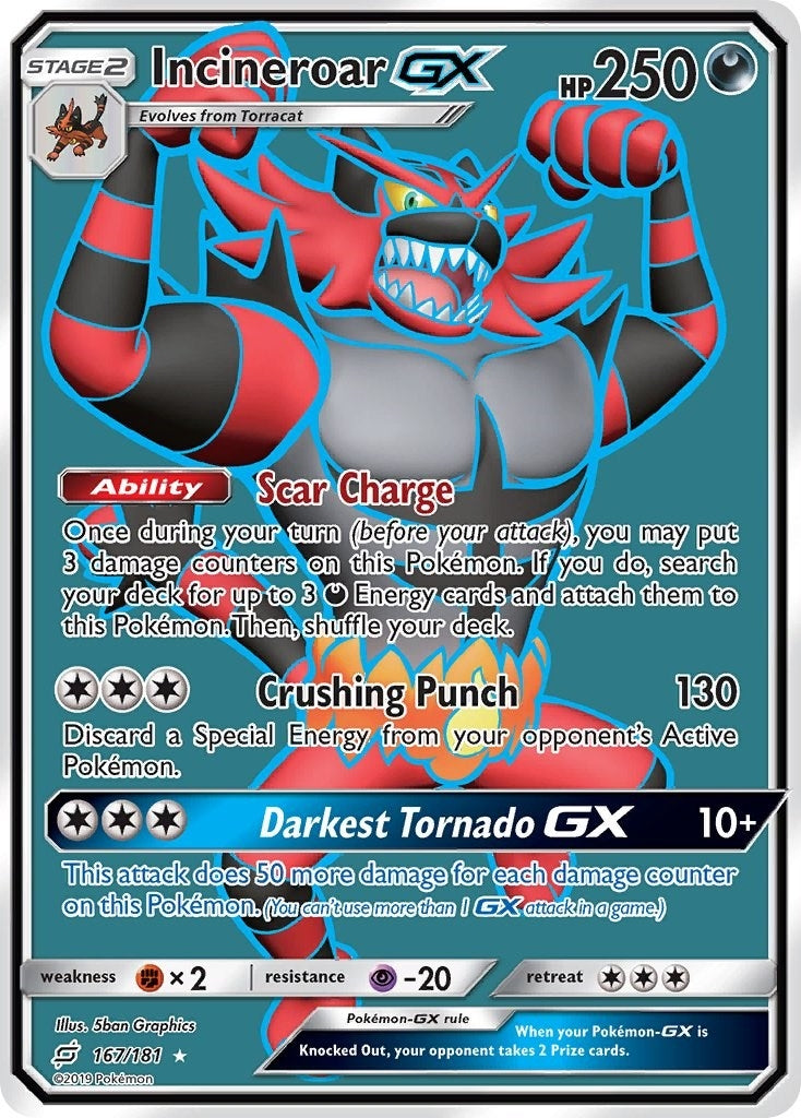 Image for Incineroar GX (Full Art) (167/181) (SM9) - Pokemon
