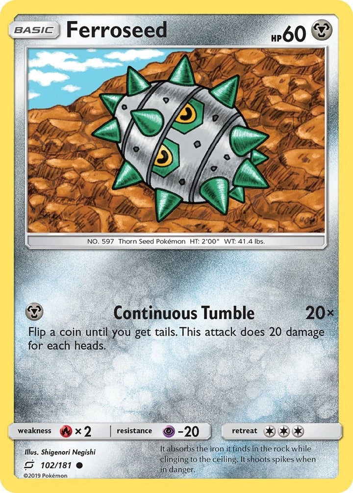 Image for Ferroseed (102/181) (SM9) - Pokemon