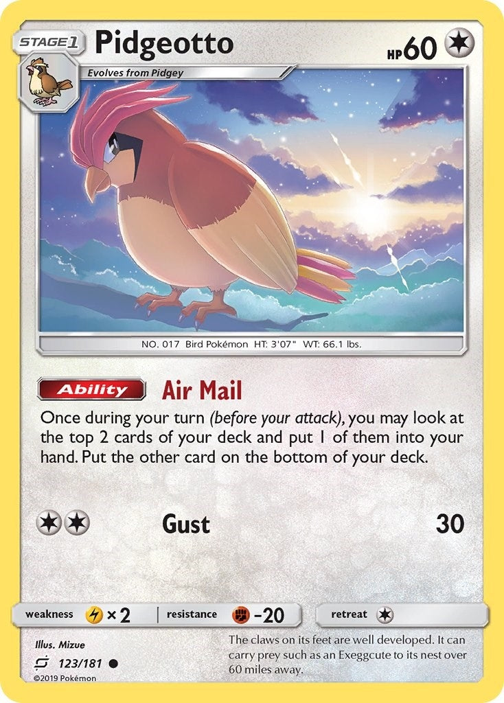 Image for Pidgeotto (123/181) (SM9) - Pokemon