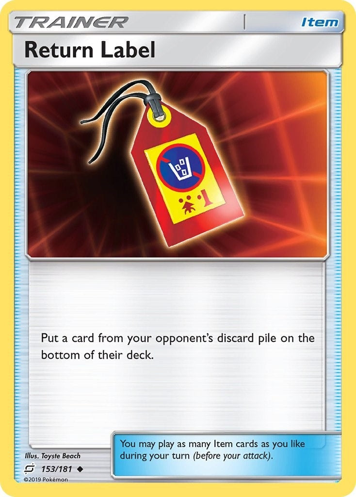 Image for Return Label (153/181) (SM9) - Pokemon