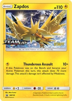 Image for Zapdos - SM159 (Prerelease) [Staff] (SM159) (SMP) - Pokemon