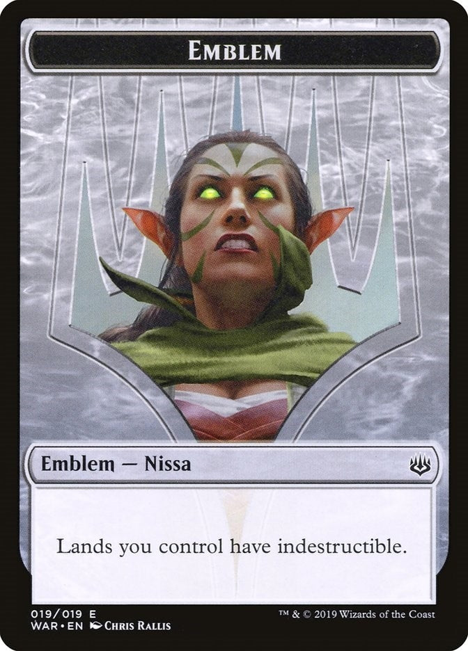 Image for Emblem - Nissa, Who Shakes the World (19) (WAR) - Magic: The Gathering