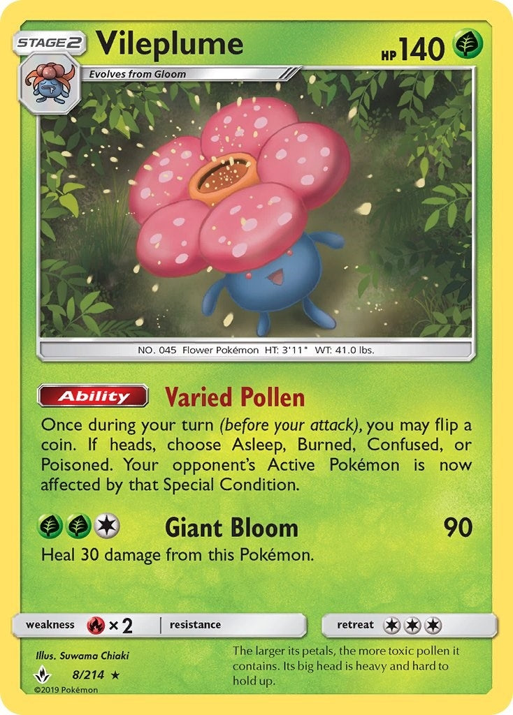 Image for Vileplume (8/214) (SM10) - Pokemon