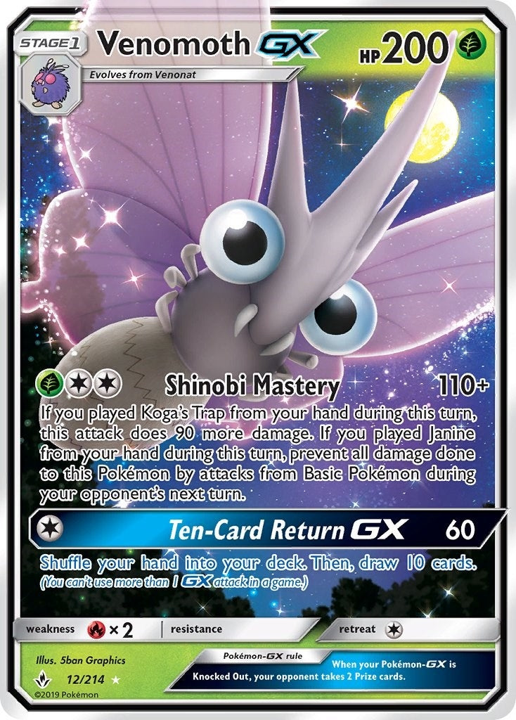 Image for Venomoth GX (12/214) (SM10) - Pokemon