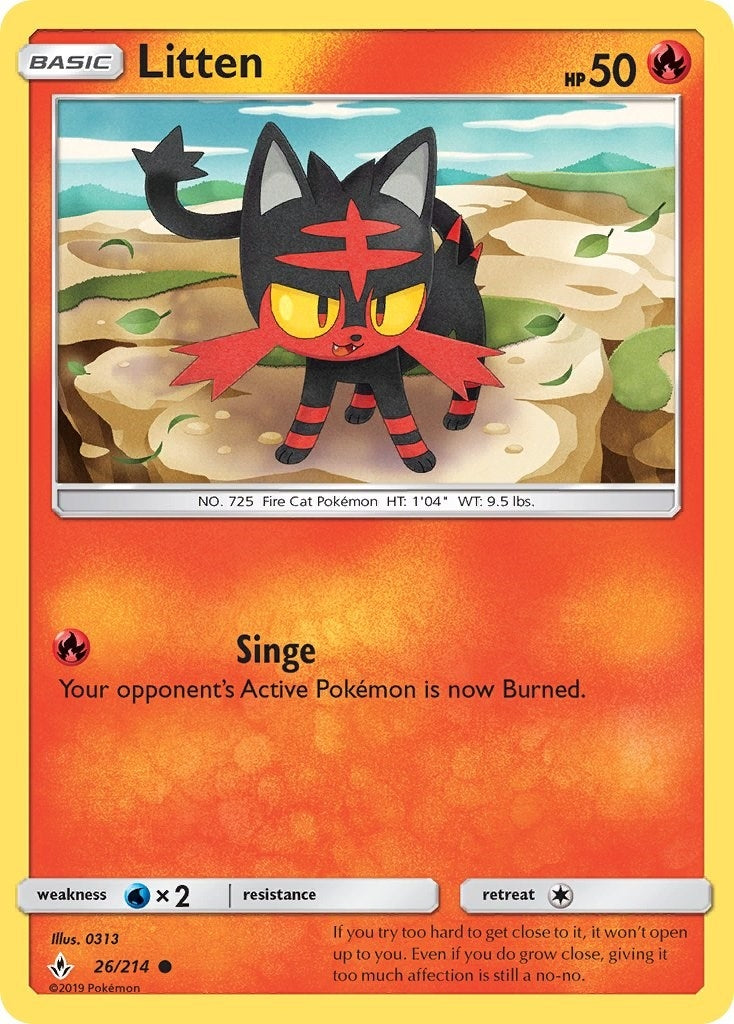 Image for Litten (26) (26/214) (SM10) - Pokemon