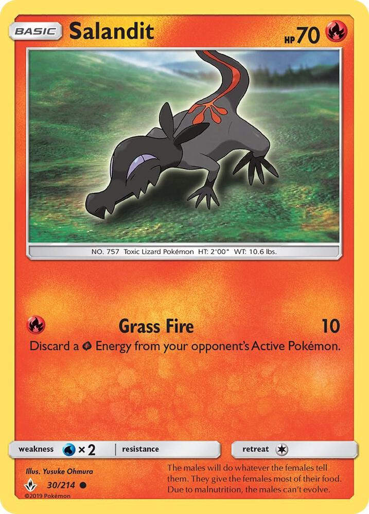 Image for Salandit (30/214) (SM10) - Pokemon
