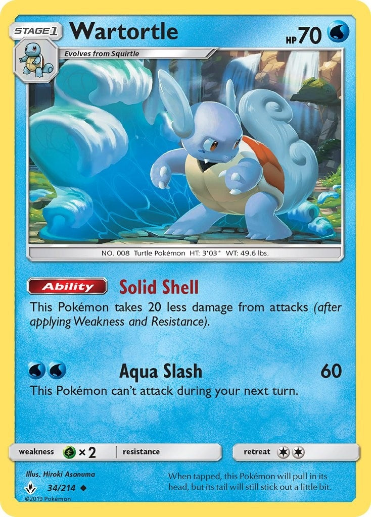 Image for Wartortle (34/214) (SM10) - Pokemon