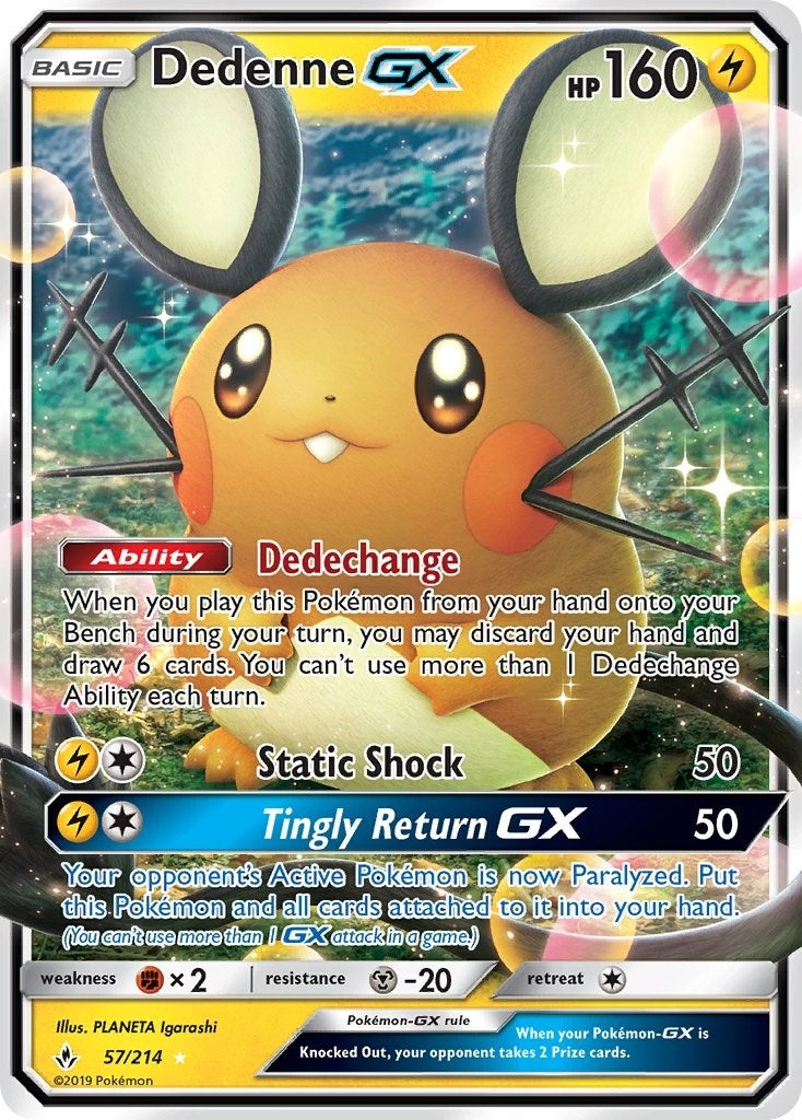 Image for Dedenne GX (57/214) (SM10) - Pokemon