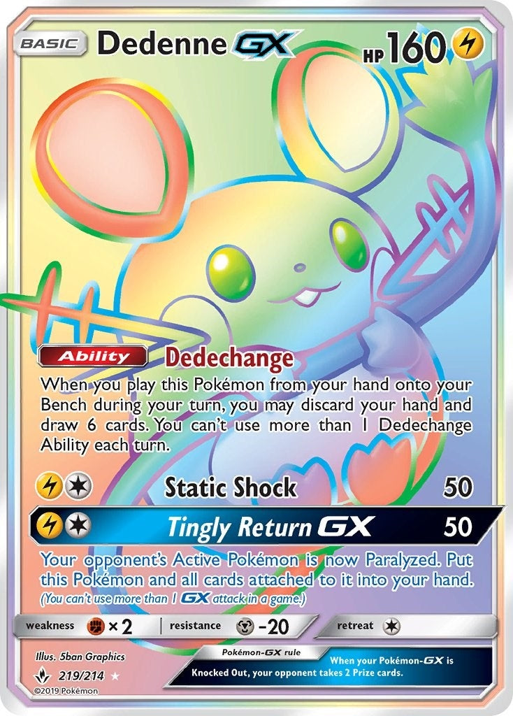 Image for Dedenne GX (Secret) (219/214) (SM10) - Pokemon
