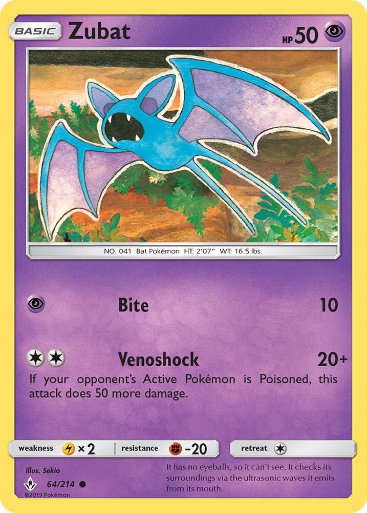 Image for Zubat (64/214) (SM10) - Pokemon