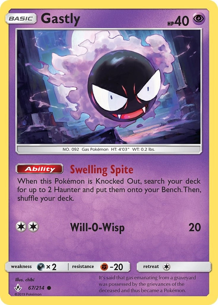 Image for Gastly (67) (67/214) (SM10) - Pokemon