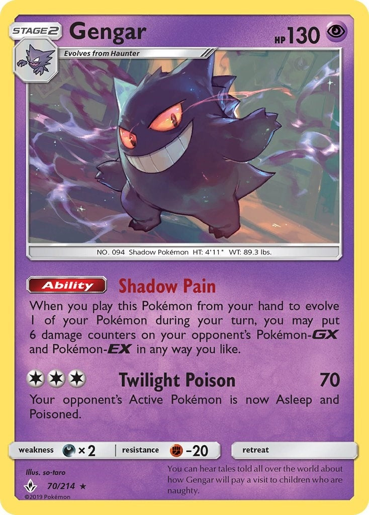 Image for Gengar (70/214) (SM10) - Pokemon