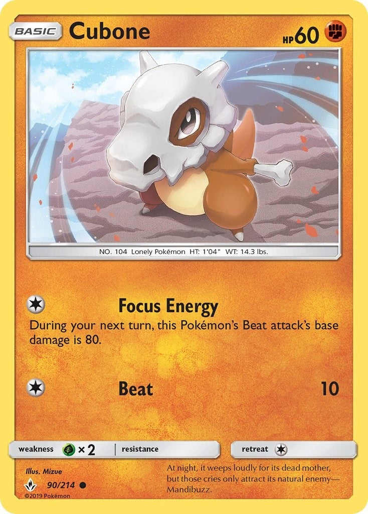 Image for Cubone (90/214) (SM10) - Pokemon