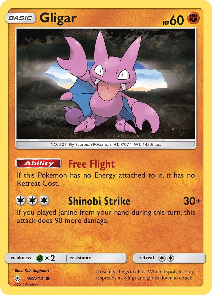 Image for Gligar (98/214) (SM10) - Pokemon
