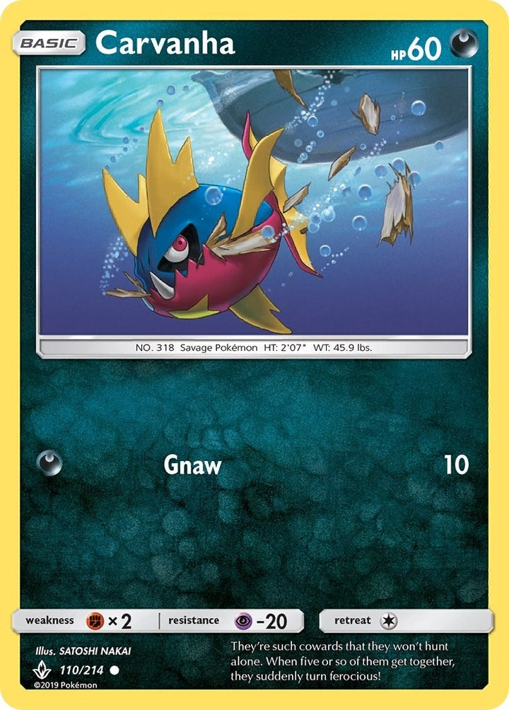 Image for Carvanha (110/214) (SM10) - Pokemon