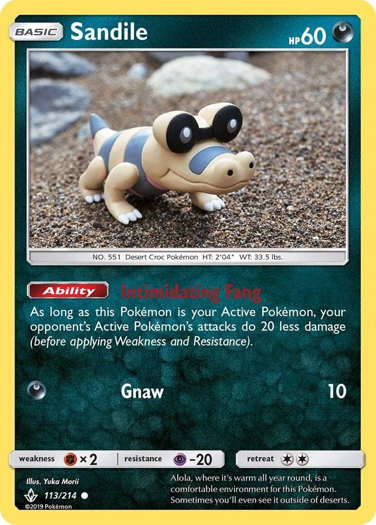 Image for Sandile (113) (113/214) (SM10) - Pokemon