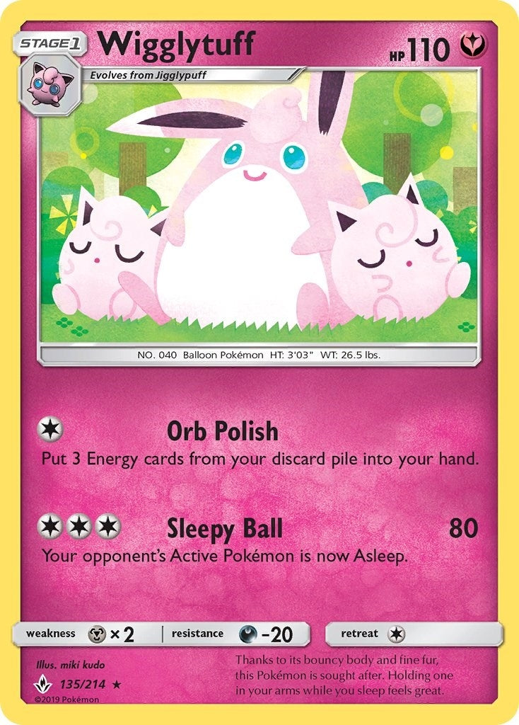 Image for Wigglytuff (135/214) (SM10) - Pokemon