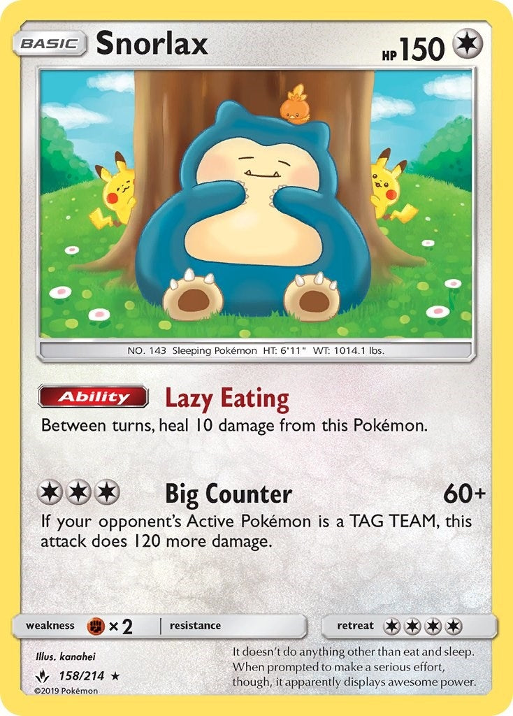 Image for Snorlax (158/214) (SM10) - Pokemon