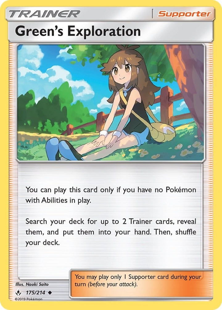 Image for Green's Exploration (175/214) (SM10) - Pokemon