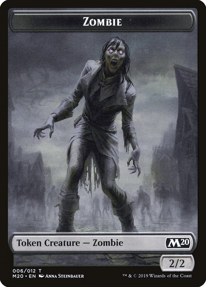 Image for Zombie Token (6) - Magic: The Gathering