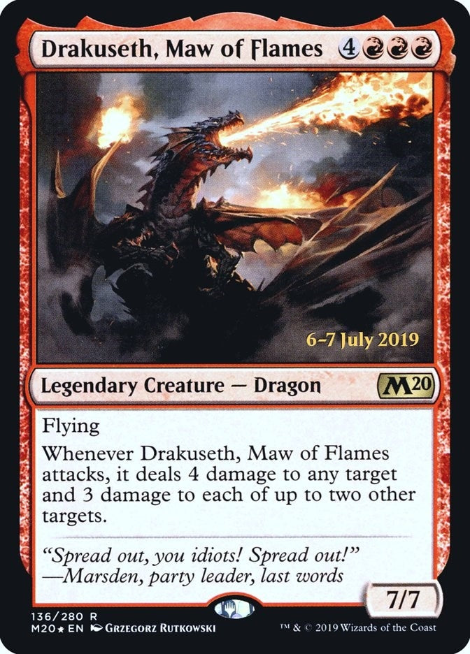 Image for Drakuseth, Maw of Flames (M20) (136) - Magic: The Gathering
