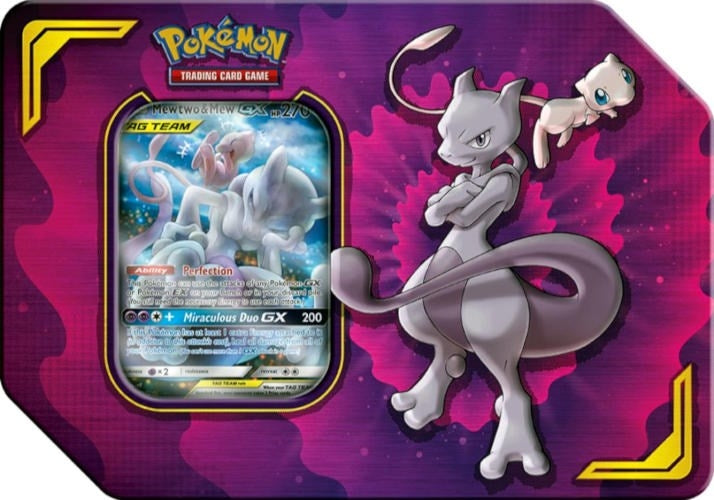 Image for Power Partnership Tin [Mewtwo & Mew GX] - Pokemon