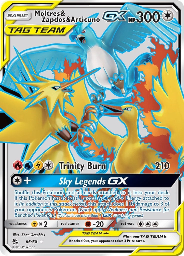 Image for Moltres & Zapdos & Articuno GX (Full Art) (66/68) (HIF) - Pokemon
